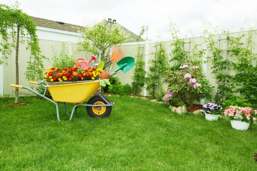 Before and after garden clearance in Teddington